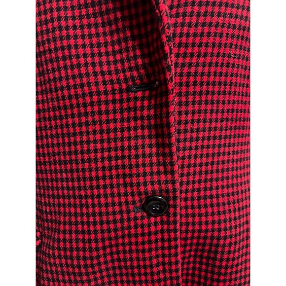 VTG Pendleton Red/Black Herringbone Virgin Wool Jacket Size 14 - Picture 5 of 5